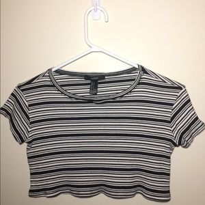 Striped Crop-Top